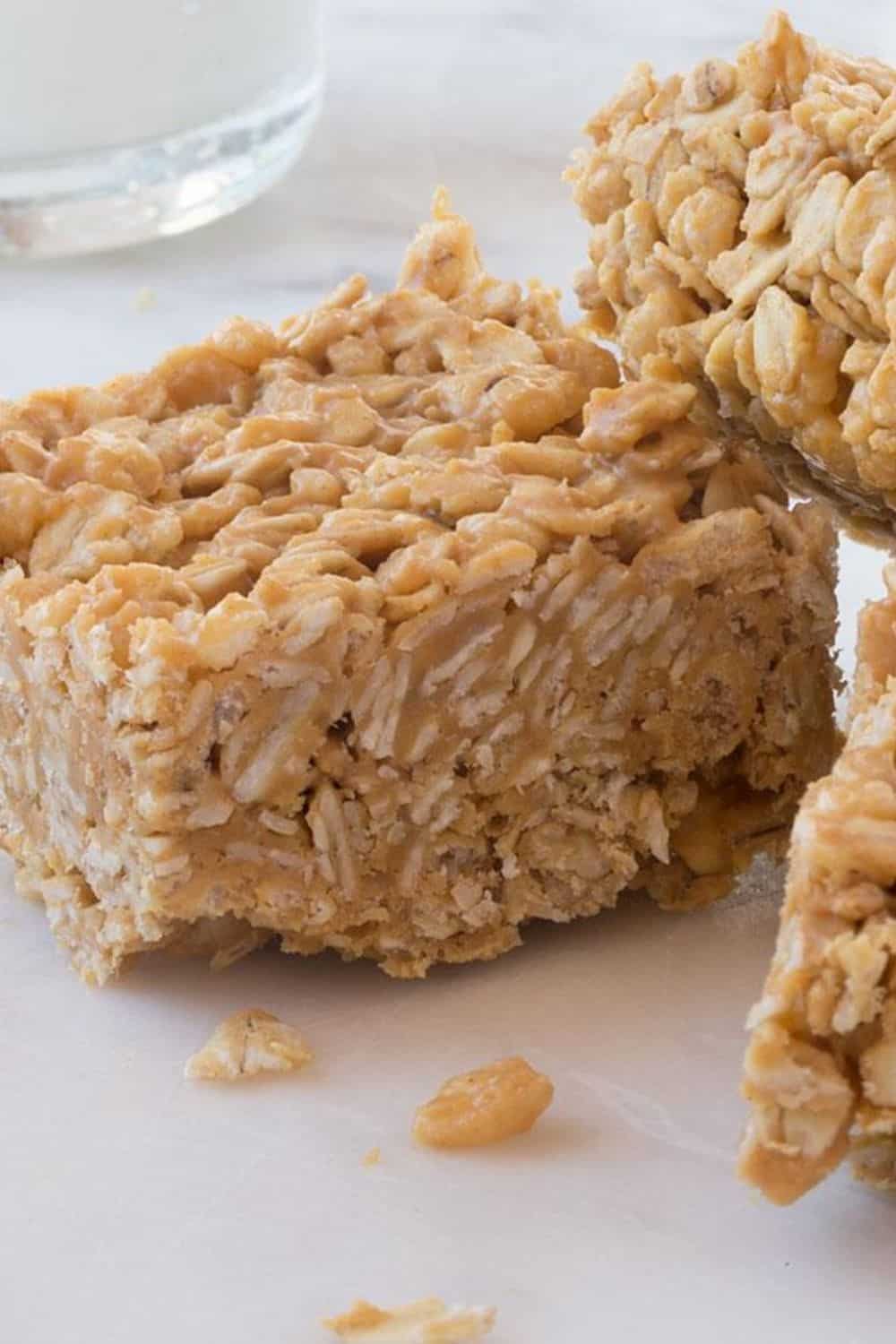 No Bake Peanut Butter Oat Squares Recipe - Grandma Linda's ...