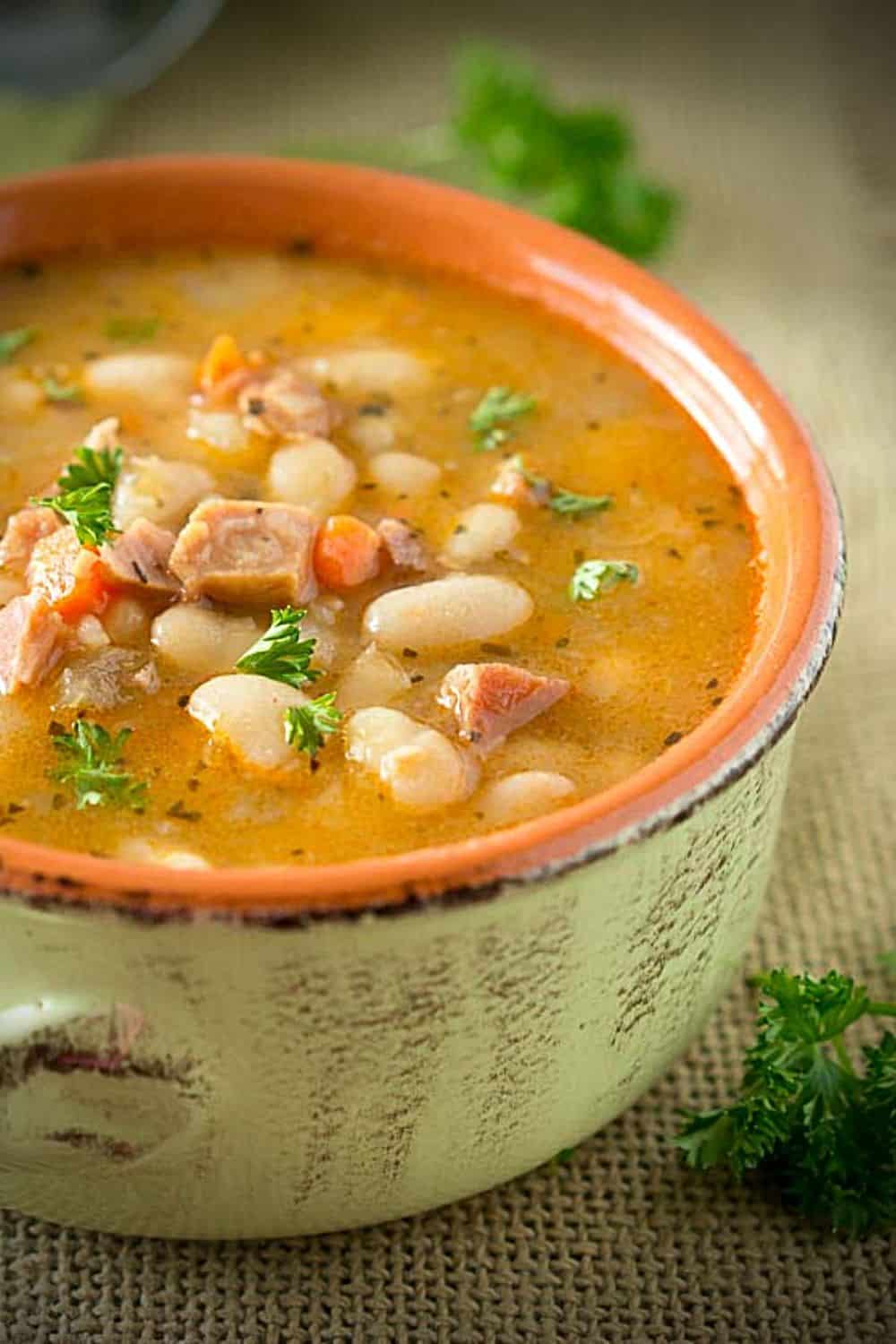 how to make ham and bean soup with canned beans